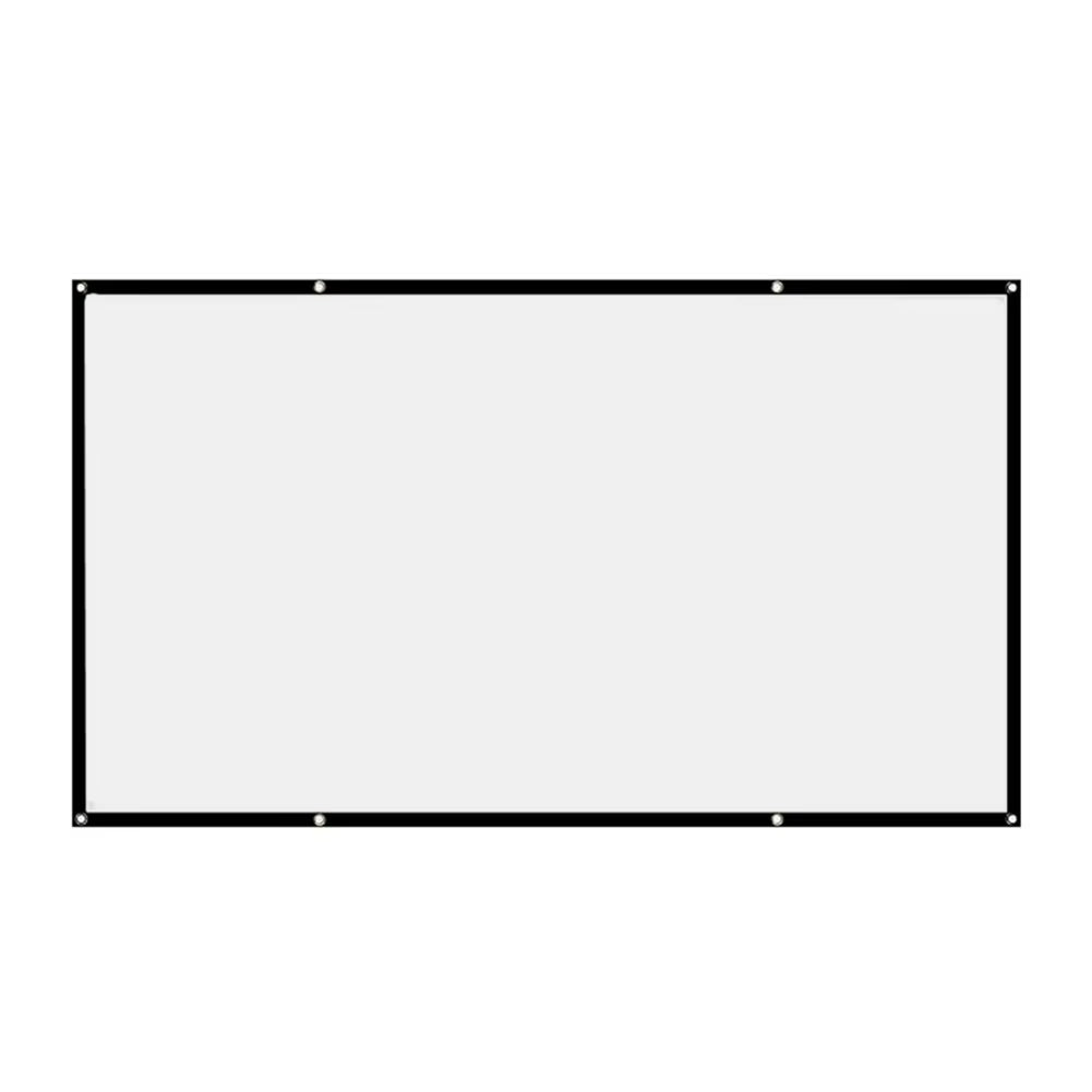 16:9 Simple Projector Curtain 60/72/84/100/120/150 Inch Portable HD Display Screen Home Cinema Theater Movie Home Outdoor Office