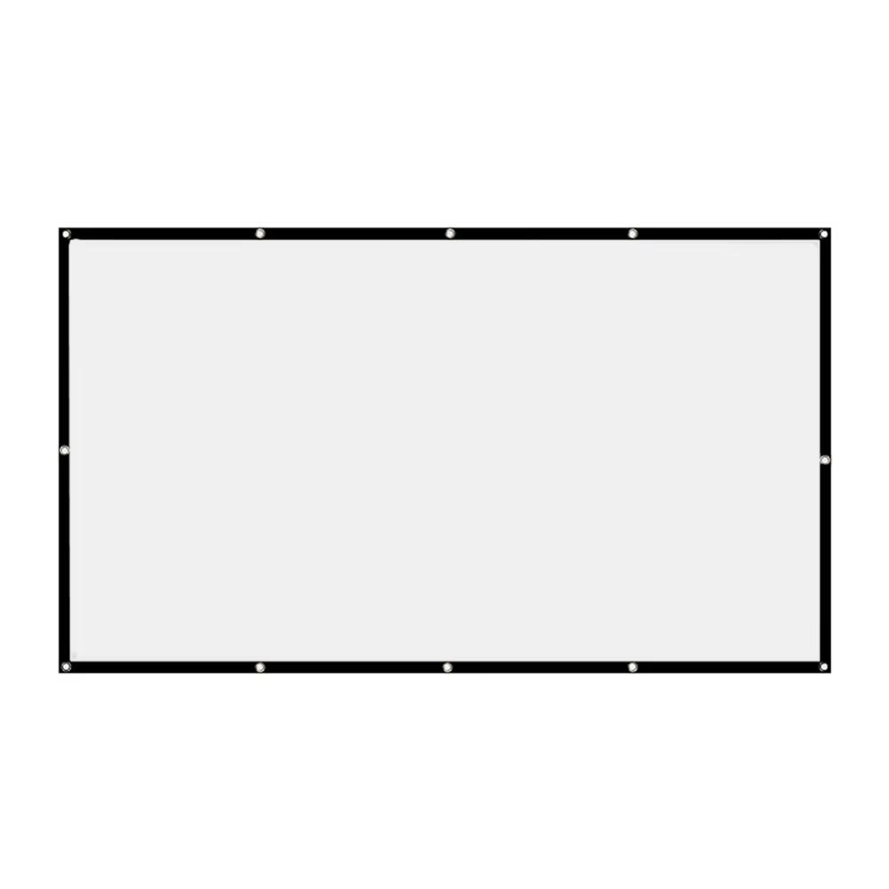 16:9 Simple Projector Curtain 60/72/84/100/120/150 Inch Portable HD Display Screen Home Cinema Theater Movie Home Outdoor Office