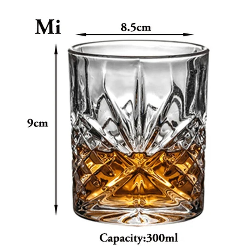 Whiskey Glasses,Scotch Glasses,Old Fashioned Whiskey Glasses/Perfect Gift for Scotch Lovers/Style Glassware for Bourbon/Rum