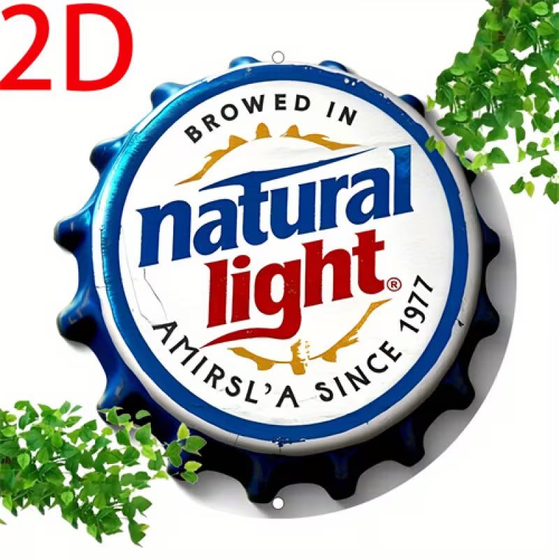 1pc Light Beer Logo Retro Metal Wall Art