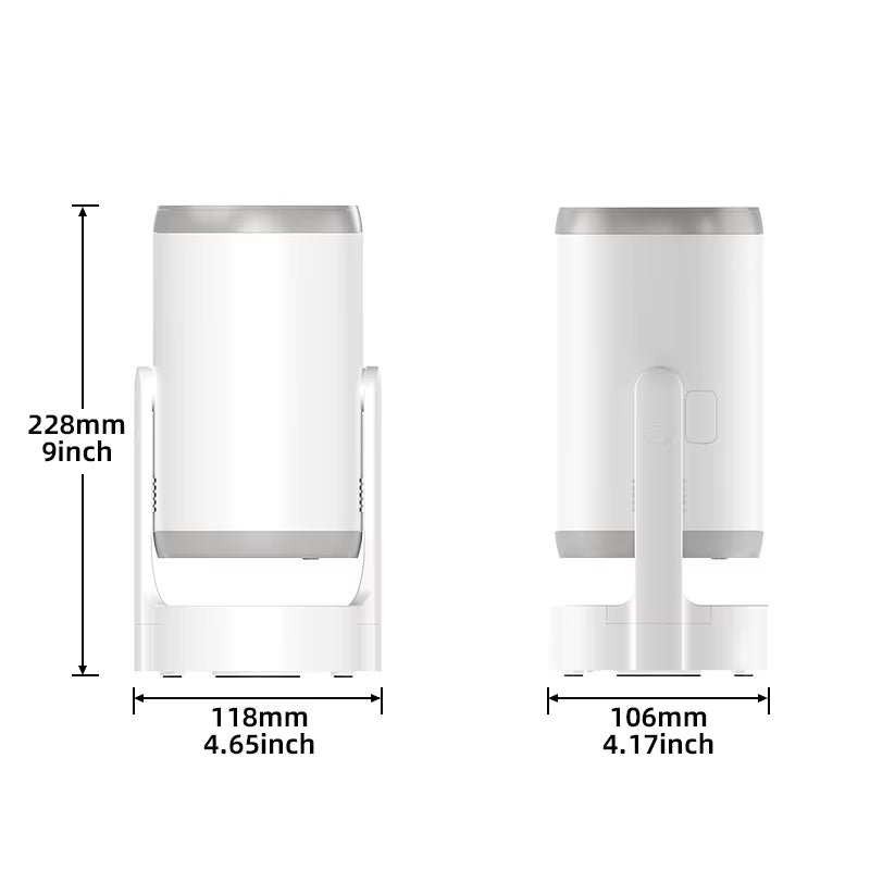 Mini Projector 4K 1080P Andriod 14 Wifi6 BT5.4 Home Cinema Outdoor Portable Projector with Touch Lamp HIFI Speaker