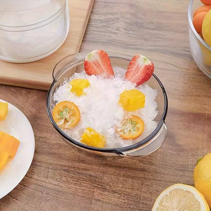 Home-Use Small Ice Crusher for Making Crushed Ice And Snow Cones, a Manual Tool for Creating Fluffy Ice Treats