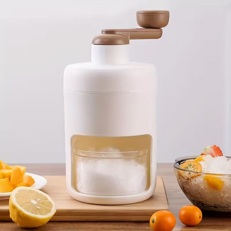 Home-Use Small Ice Crusher for Making Crushed Ice And Snow Cones, a Manual Tool for Creating Fluffy Ice Treats