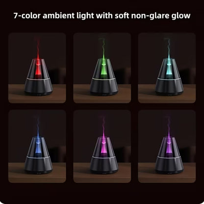 Simulated Flame Aroma Diffuser, Soundwave Technology Humidifier with Candlelight Effect, Scent Dispenser