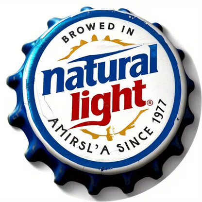 1pc Light Beer Logo Retro Metal Wall Art