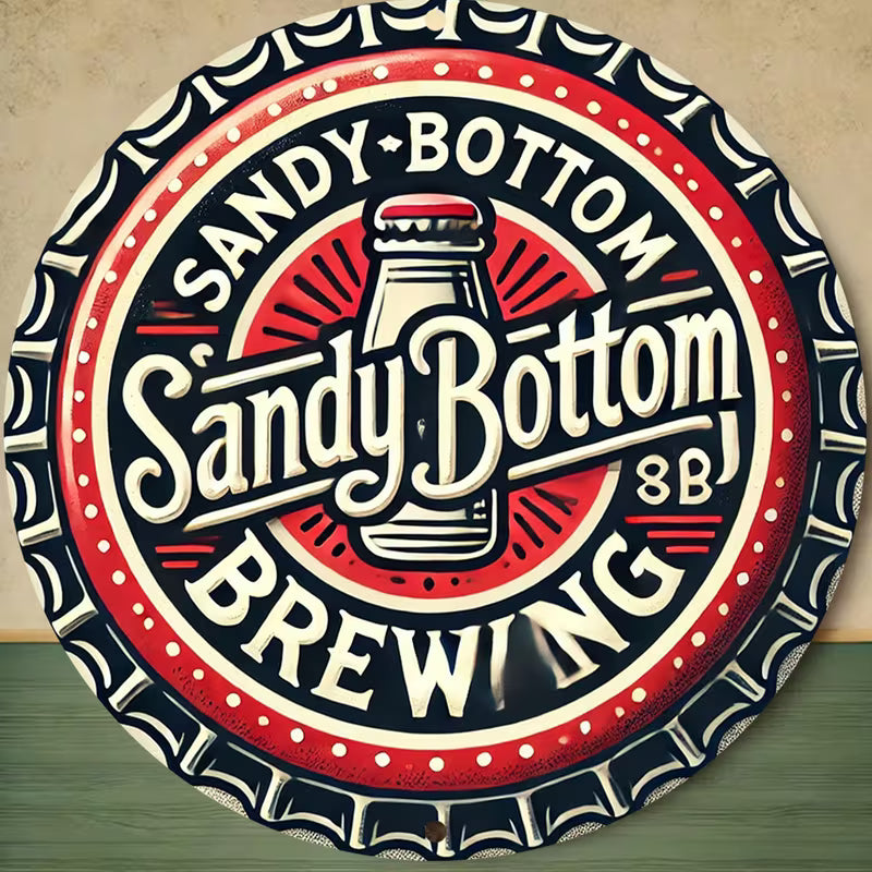 2D Flat, 2D Flat A 2D flat black beer bottle cap shaped hanging decoration